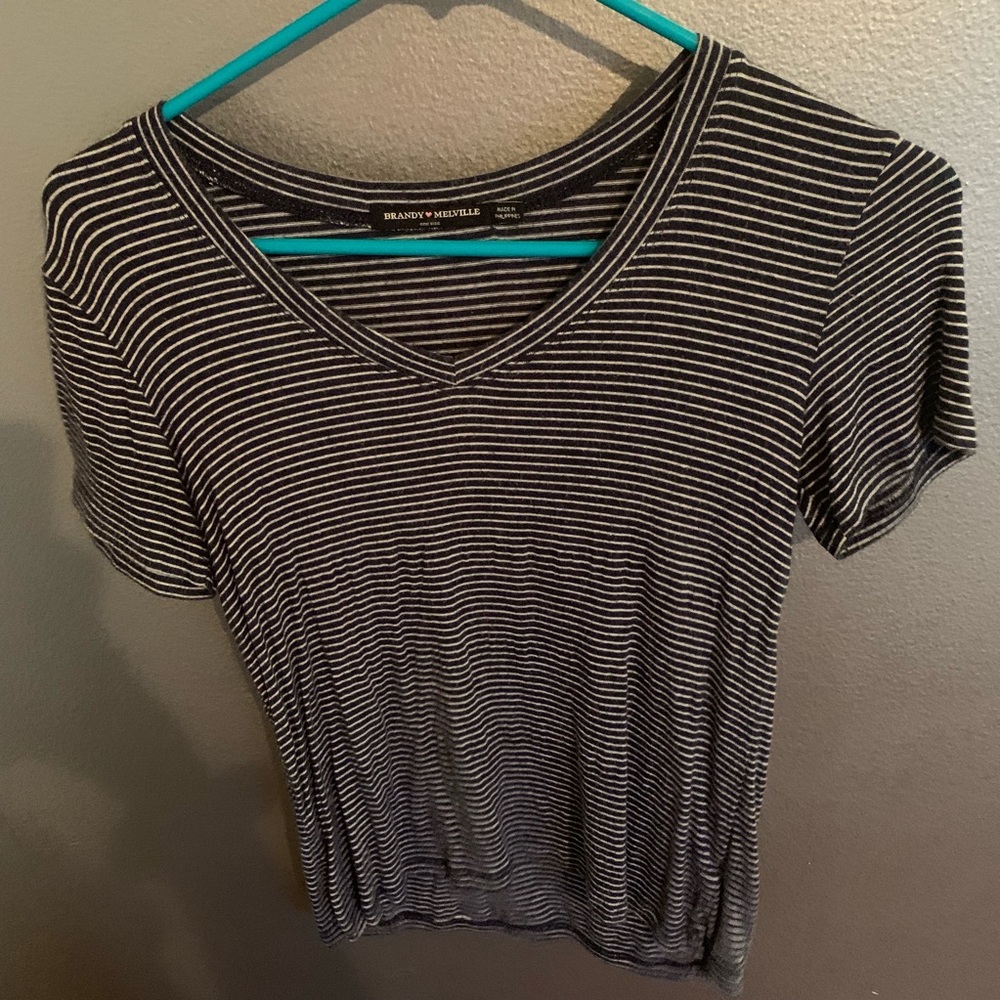 brandy melville striped tee